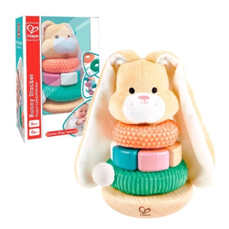 Hape Bunny Stacker edukativna bebi igračka za uzrast 10m+