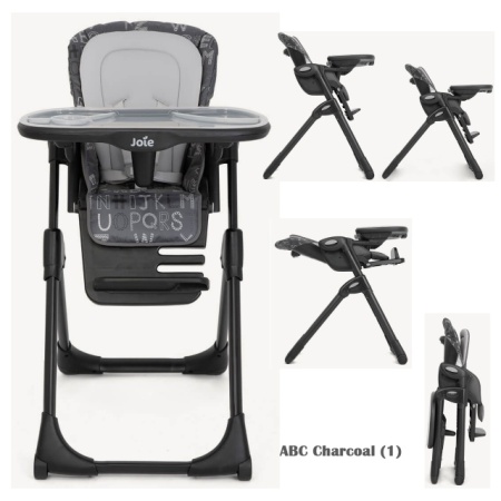 Joie Mimzy Recline hranilica za decu 2u1 - dezen ABC Charcoal