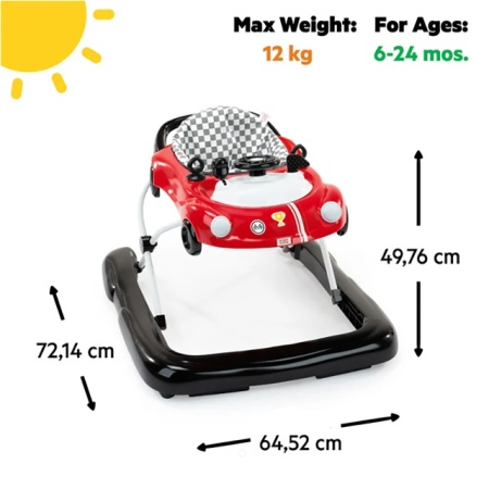 Kids II Starts Dubak 3-in-1 little Speedster Car Walker Red Racer 16784