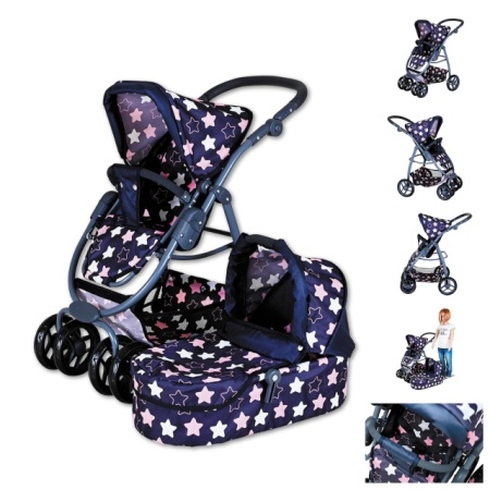 Funkcije Knorr Toys Kolica za lutke Coco Star blue pink