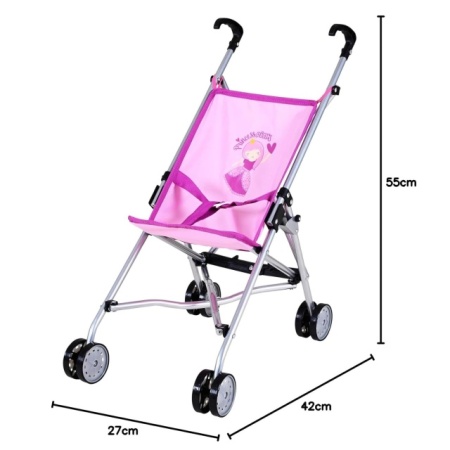 Knorr Toys SIM stroller doll Princess Pink dimensions