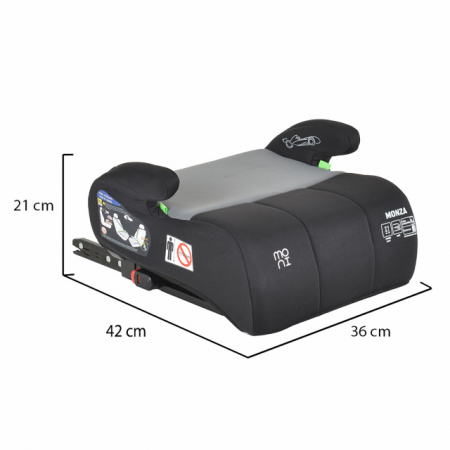 MONI Autosedište Booster MONZA SA ISOFIXOM 125-150 cm Grey