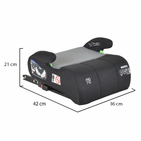 MONI Autosedište Booster MONZA SA ISOFIXOM 125-150 cm Grey