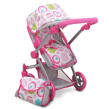 MONI Kolica za lutke Pink Rose