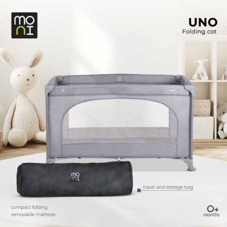 MONI Prenosivi krevetac Uno 1 nivo Grey