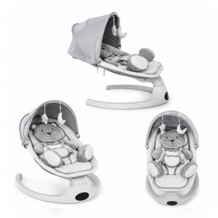 Moderna električna ljuljaška i ležaljka za bebe 0+ BBO Bella Plus White Bear