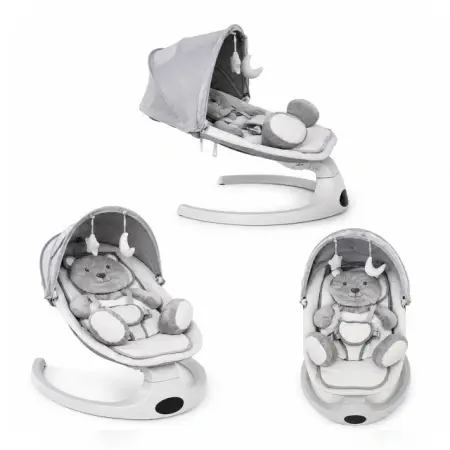 Moderna električna ljuljaška i ležaljka za bebe 0+ BBO Bella Plus White Bear