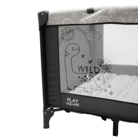 Jungle Ogradica za bebe Play Square Grey sa zaštićenim ivicama