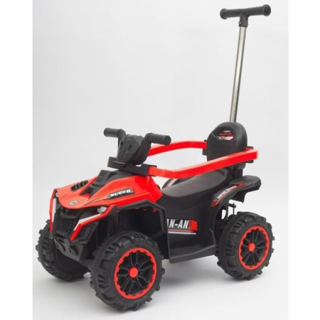 Quad na akumulator 6V sa ručkom - crveni
