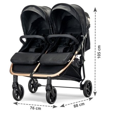 Kolica za blizance Lorelli DUO Black - dimenzije