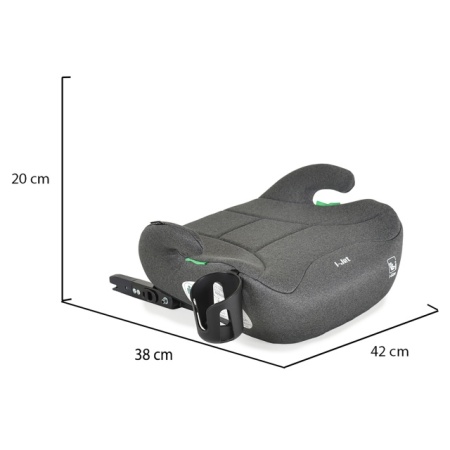 MONI Autosedište Booster I-JET Isofix 125-150cm Grey