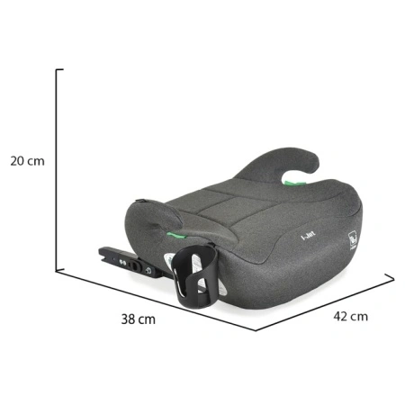 MONI Autosedište Booster I-JET Isofix 125-150cm Grey
