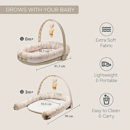 Multifunkcionalno bebi gnezdo Taf Toys Little Explorer za bebe od rođenja