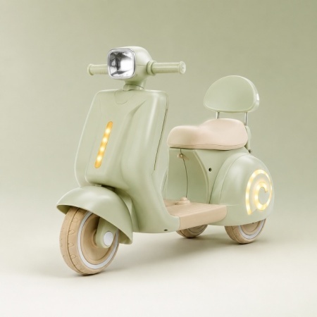 Dečiji motor na akumulator 6V pastelno zeleni