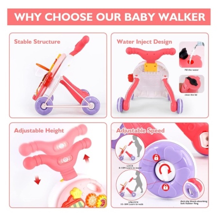 Guralica i igračka za decu Walker &amp; Active Table 2in1