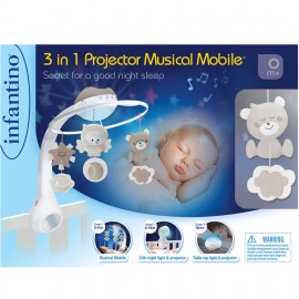Infantino Muzička vrteška sa zvezdanim projektorom Beige