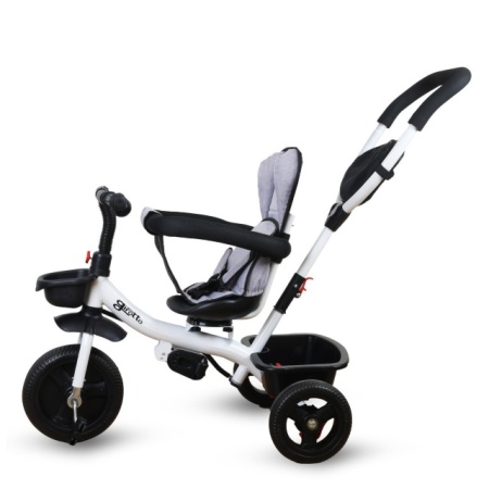 Jungle Girotto tricikl sa zaštitnim obručem i pedalama - dezen sivo/beli