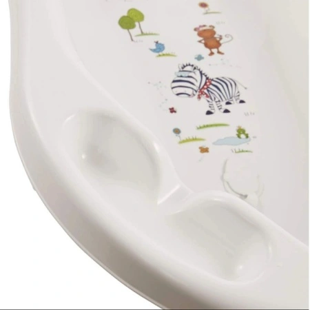 Keeeper Kadica za bebe Hippo White - ugrađeni odeljak za sapun i sunđer