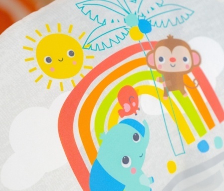 Playful Paradise ležaljka za bebe sa udobnim sedištem atraktivnod dezena