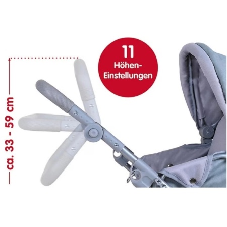 Kolica za lutke sa podesivom ručkom Knorrtoys Liba