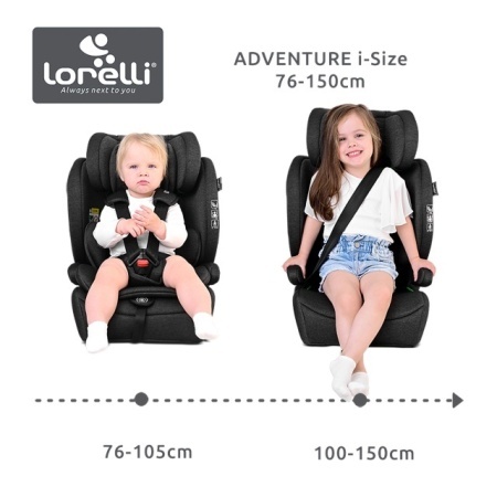 Lorelli Adventure Black Jasper auto sedište prati rast deteta 76-150 cm