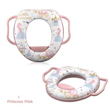 Lorelli Soft trening adapter za toalet sa ručicama Princess Pink