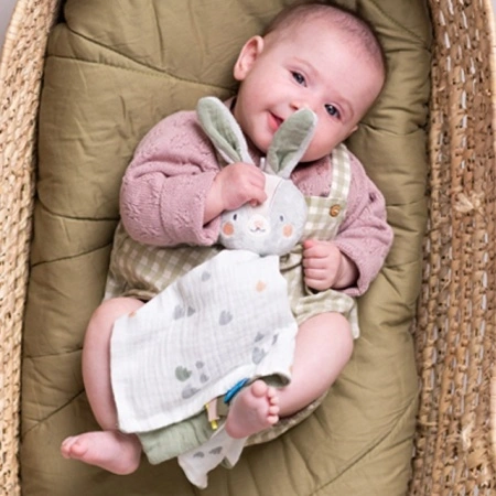 Plišana tešilica za bebe zeka sa ušima