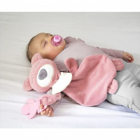 BabyJem Igračka Sweet Bear sa glodalicom Pink