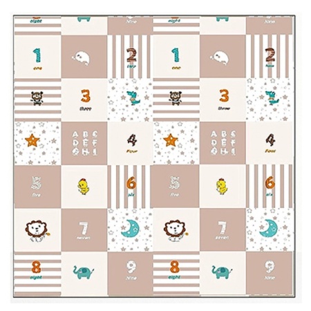 BBO podloga za bebe 180x200 cm – neutralni Elephant &amp; Baby Animals dezen