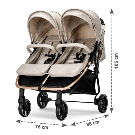 Kolica za blizance Lorelli DUO Beige - dimenzije