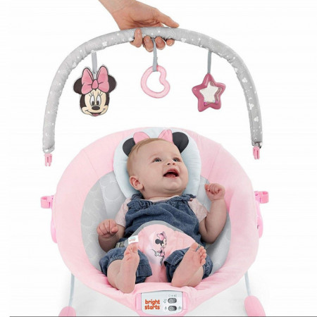 Kids II Bright Starts Lezaljka Minnie Mouse Rosy Skies