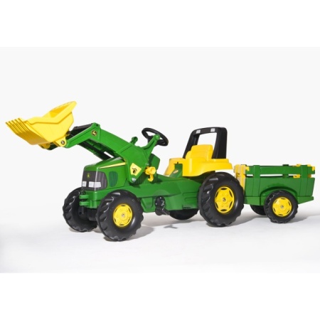 Traktor John Deere utovarivač sa prikolicom