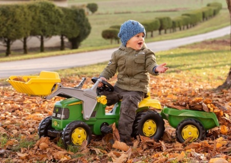Traktor Rolly Kid John Deere utovarivač sa prikolicom 023110