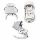 Moderna električna ljuljaška i ležaljka za bebe 0+ BBO Bella Plus White Stripes