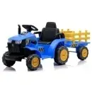 Električni traktor sa prikolicom za igru - plavi 