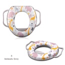 Lorelli Soft trening adapter za toalet sa ručicama Animals Grey