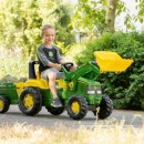 Traktor John Deere utovarivač sa prikolicom