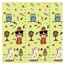 BBO podloga za bebe 180x200 cm – šareni Cool Cat dezen