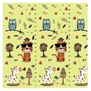 BBO podloga za bebe 180x200 cm – šareni Cool Cat dezen