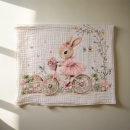 Muslin prekrivač za bebe 120x120 cm Deksi rozi
