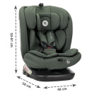 Capella Isofix autosedište 40-150 cm Green - dimenzije