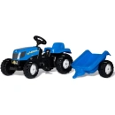 Rolly Toys rollyKid New Holland T7040 dečiji traktor na pedale sa prikolicom plavi 013074