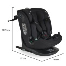 Cangaroo GTS i-Size 40-150cm auto sedište Black - dimenzije