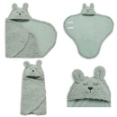 Jollein Wrap Blanket Bunny – prikaz zimske navlake za bebe u tamno zelenoj boji