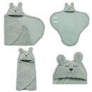 Jollein Wrap Blanket Bunny – prikaz zimske navlake za bebe u tamno zelenoj boji