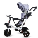 Jungle Girotto tricikl za bebe sa tendom i sigurnosnim pojasom - dezen sivo/beli