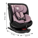 Lorelli auto sedište Concord Pro Pink ISOFIX sistem - dimenzije