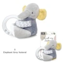 Lorelli Igračka za bebe zvečka Ring Elephant Grey