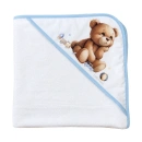 Peškir za bebe sa kapuljačom MEDA plavi 75 x 75cm