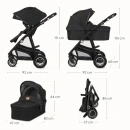 Lionelo Bianca Black Onix sistem kolica 3u1 - dimenzije